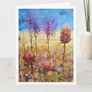 Cartão Australian wildflower art greetings from Australia