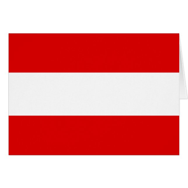 Cartão Austrian Flag (Frente Horizontal)
