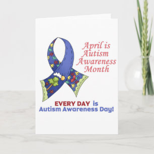 Cartão Autism Awareness April and Every Day