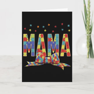 Cartão Autism Awareness Autism Mama Accept Love Puzzle Co