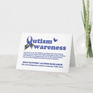 Cartão Autism Awareness (facts about Autism) Card