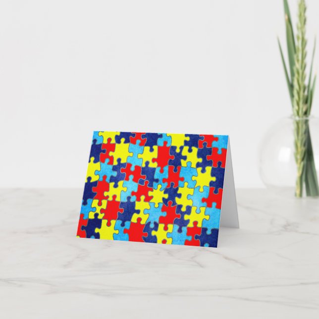 Cartão Autism Awareness-Puzzle by Shirley Taylor (Frente)