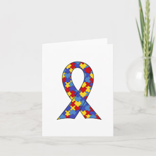 Cartão Autism Awareness  Ribbon