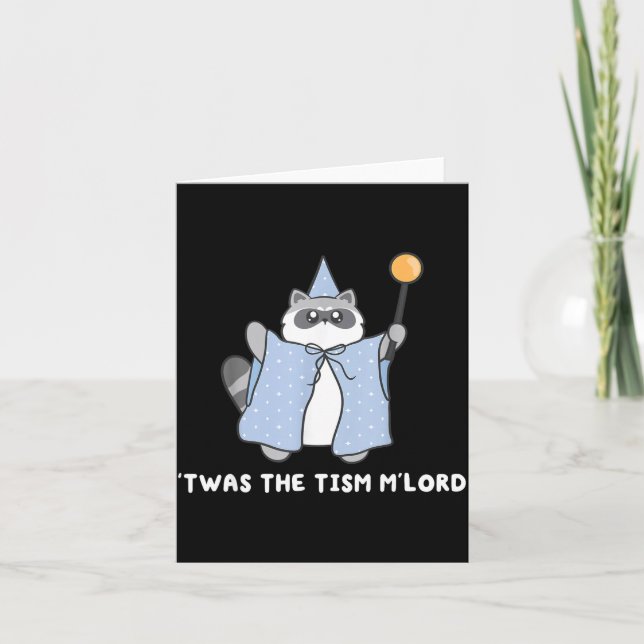 Cartão Autism Awareness Twas The Tism M Lord Funny Meme R (Frente)