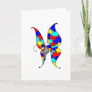 Cartão Autism Butterfly Greeting Card