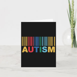 Cartão Autism Byrcode Awarness Inclusive Trabalho de arte