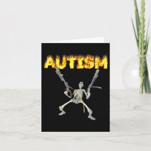 Cartão Autism Skeleton Engraçado Memória De Tanque Especí