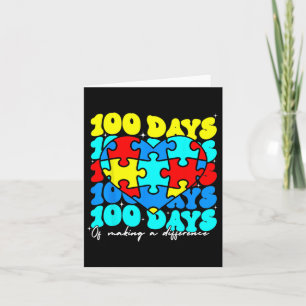 Cartão Autismo 100 Dias 100 Dia Do Professor Autismo