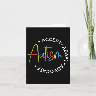 Cartão Autismo Accept Adaptar Advocate Leve Longa