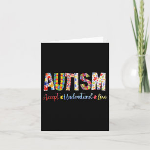 Cartão Autismo Aceita Compreender Homens Autistas Amor Mu