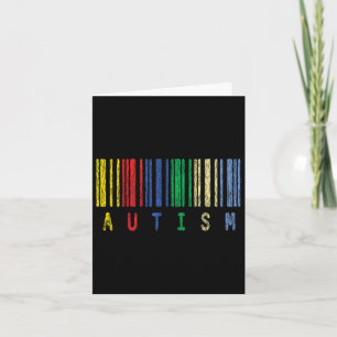 Cartão Autismo Código de Barras Colorido Suporta Crianças