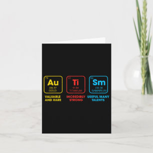 Cartão Autismo Conhecimento Químico Elementos de Química