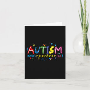Cartão Autismo Conscientista Accept Compreende Amor Com A