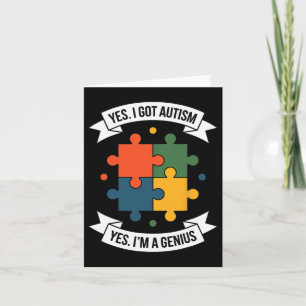 Cartão Autismo Engraçado Sensibilização Crianças Quebra-c