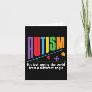 Cartão Autismo, está vendo o ângulo diferente do mundo
