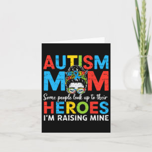 Cartão Autismo Mãe Aumentando O Herói Autismo Sensibiliza