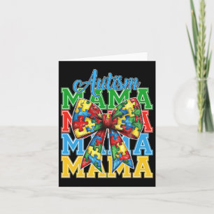 Cartão Autismo Mãe Neuro Diverse Coquette Arco Mãe Mãe