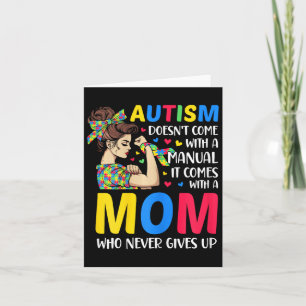 Cartão Autismo Mamãe não vem com um Autismo manual Mãe G