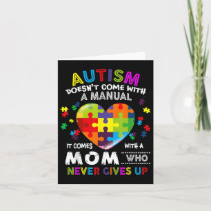 Cartão Autismo Mamãe Não Vem Com Um Autismo Manual Mulher