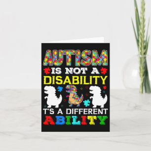 Cartão Autismo não é uma deficiência é um hambúrbio difer