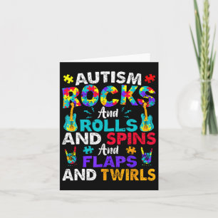 Cartão Autismo Rocks E Rolls Engraçado Autismo Sensibiliz