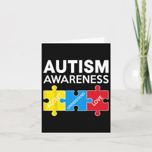 Cartão Autismo Sensibilização Aceite Apoio Adoro Homens Q