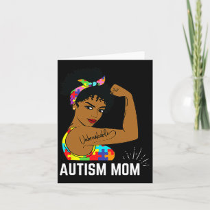 Cartão Autismo Sensibilização Forte Mãe Depois Mãe Negra 