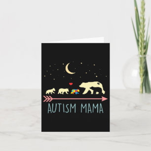 Cartão Autismo Sensibilização Mamãe Urso 4 Cubs Autismo M