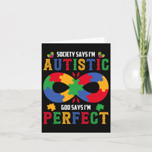 Cartão Autismo Sensibilização Sociedade Diz Que Eu Sou Au