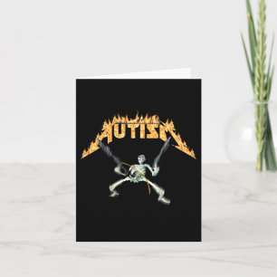 Cartão Autismo Skeleton Memória Homens Engraçados Mulhere