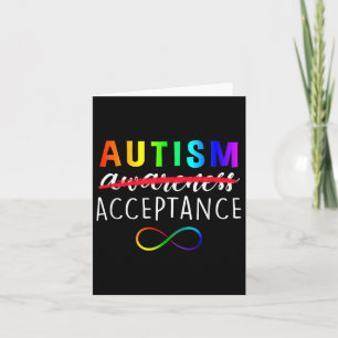 Cartão Autismo - Vermelho - Aceitação Não Consciência
