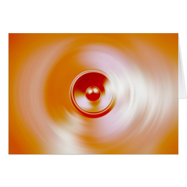 Cartão Auto-falante de música vermelha giratória (Frente Horizontal)