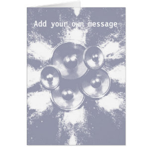 Cartão Auto-falantes de música azuis-claros