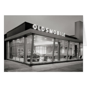 Cartão Auto negócio do meio século, 1950.