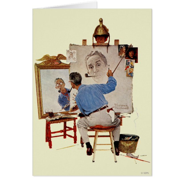 Cartão Auto-Retrato triplo (Frente)