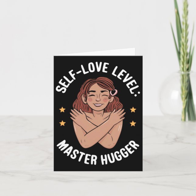 Cartão Autoamor Nível Master Hugger Sticker (Frente)