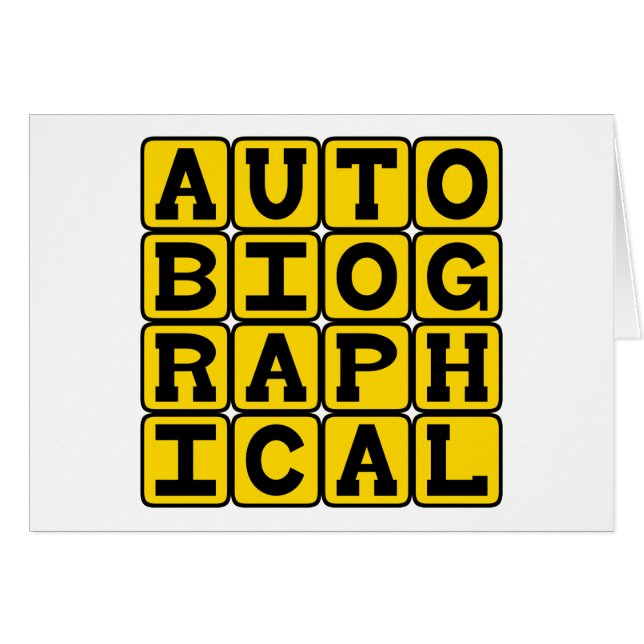 Cartão Autobiográfico, História da Vida (Frente Horizontal)