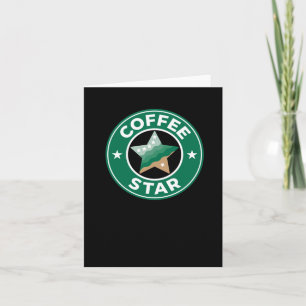 Cartão Autocolante de estrela do café