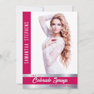 Cartão Autografado Berry Shine para Pageants