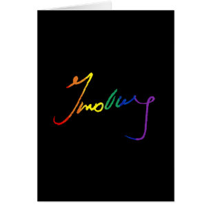 Cartão Autógrafo de Ruth Bader Ginsburg do arco-íris -