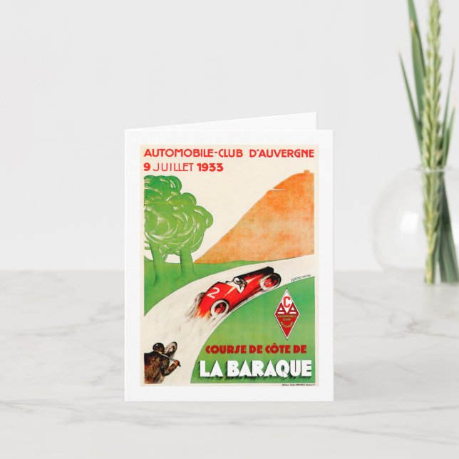 Cartão Automobile Club ~ Vintage Car Advertisement (Frente)