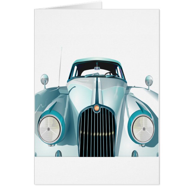 Cartão automóvel velho vintage (Frente)