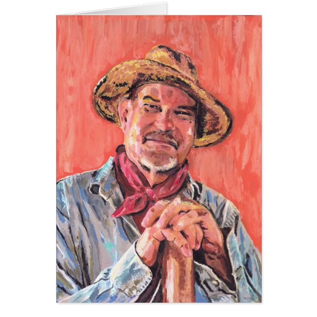 Cartão Autoretrato, homenagem a Vincent (Frente)