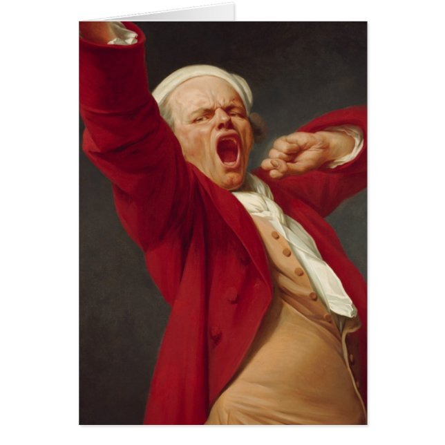 Cartão Autorretrato, bocejo - Joseph Ducreux (Frente)