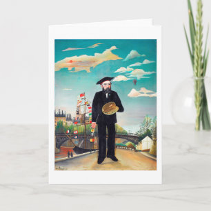 Cartão autorretrato, paisagem, Rousseau