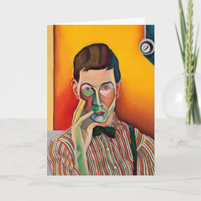 Cartão Autorretrato, pintura de Bo von Zweigbergk (Frente)