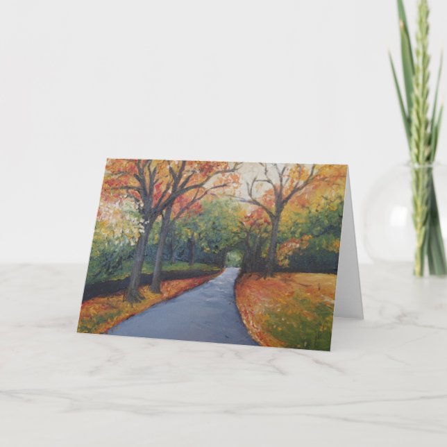 Cartão Autumn at Woodlawn Greeting Card (Frente)