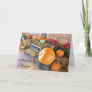 Cartão Autumn Blessings and Happy Halloween to you Card