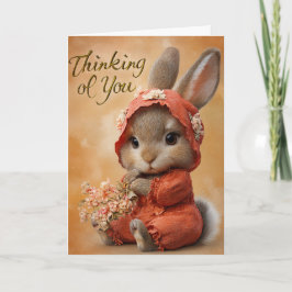 Cartão Autumn Blossom Baby Bunny Thinking of You Card