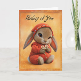 Cartão Autumn Comfort Baby Bunny Thinking of You Card